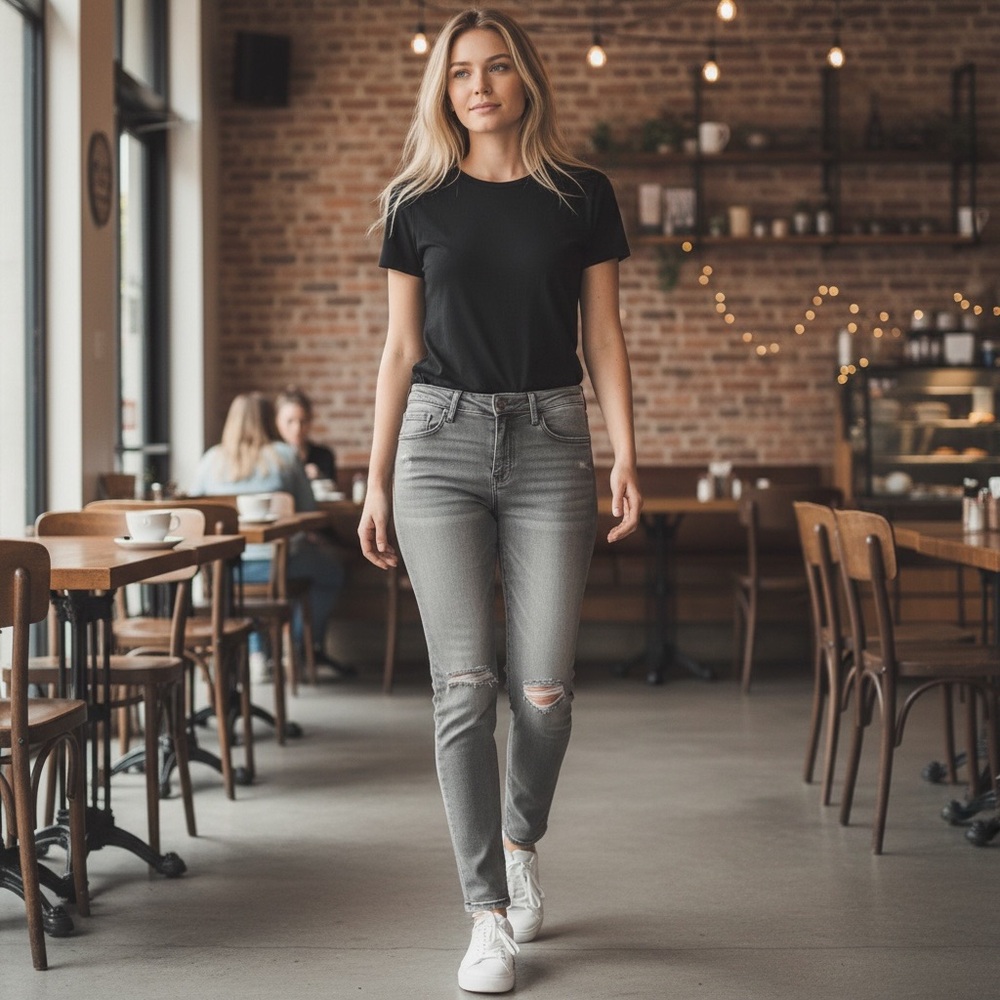 Universal Thread Slim High-Waist Grey Skinny Jeans